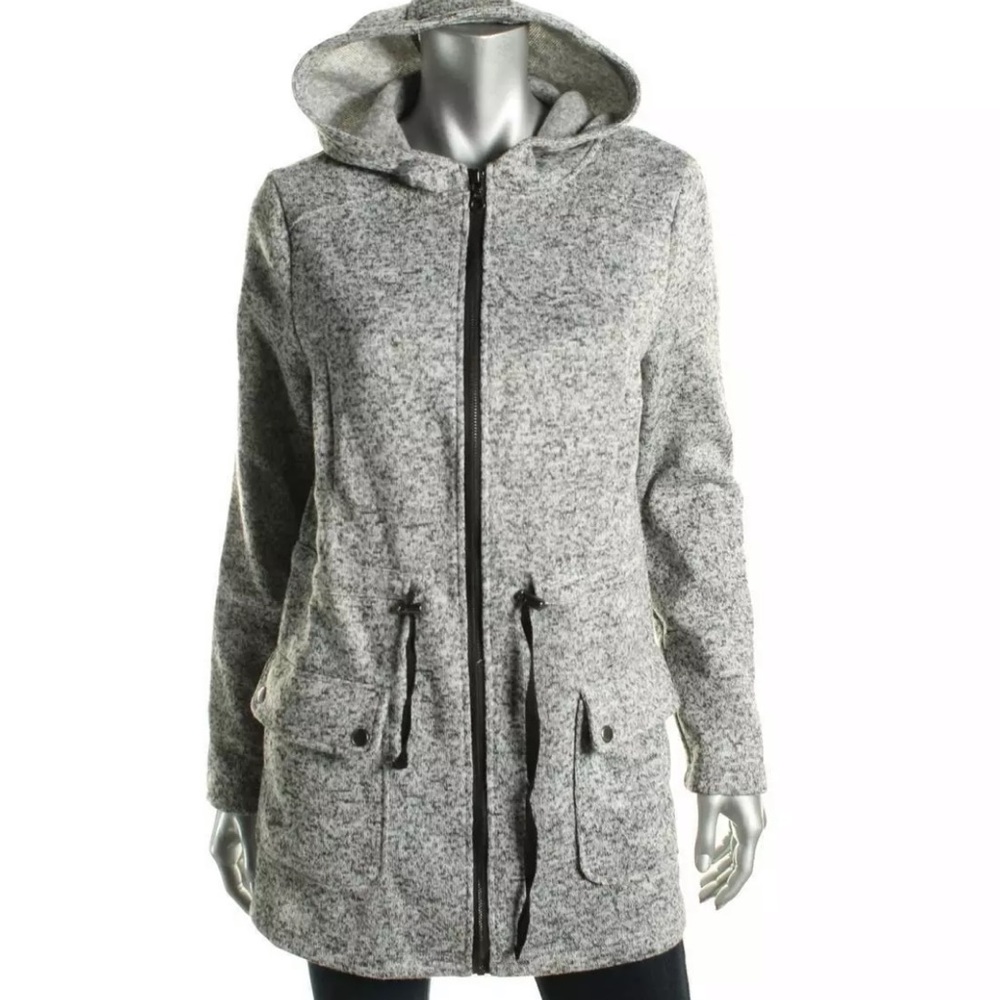 G.H. Bass & Co. | Heather Gray Knit Hooded Jacket